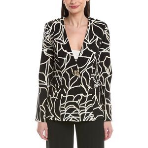 Joseph Ribkoff Womens  Black & White Statement Blazer, Black